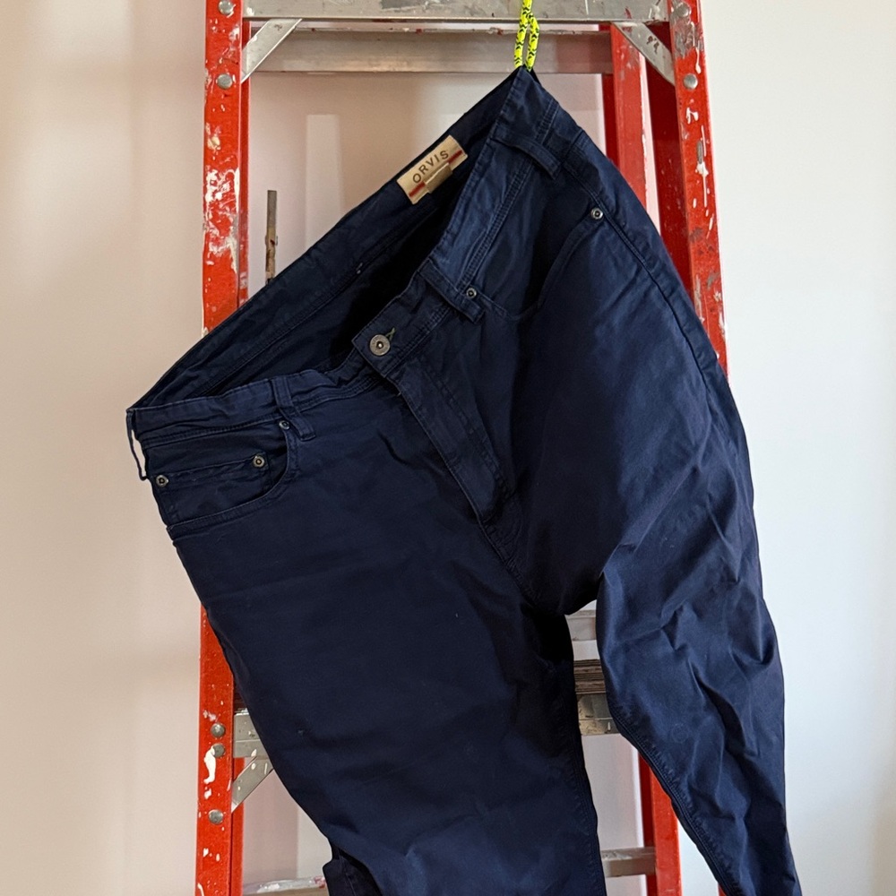 Orvis Men's Navy Chinos 5-pocket